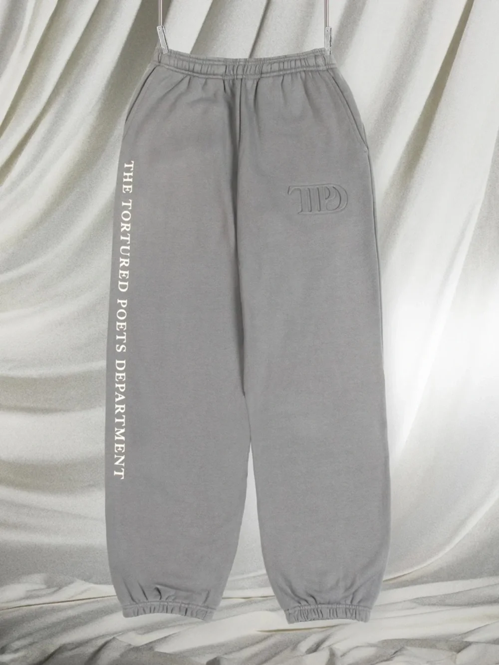 Taylor‎ Swift TTPD GRAY EMBOSSED SWEATPANTS size M - Picture 2 of 11